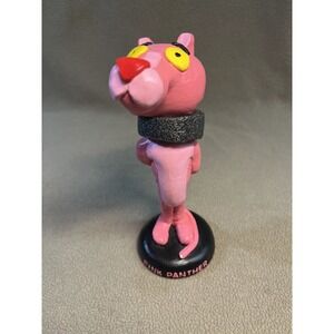Vintage Pink Panther Bobblehead Napco Japan Ceramic Figurine Nodder Pink Black